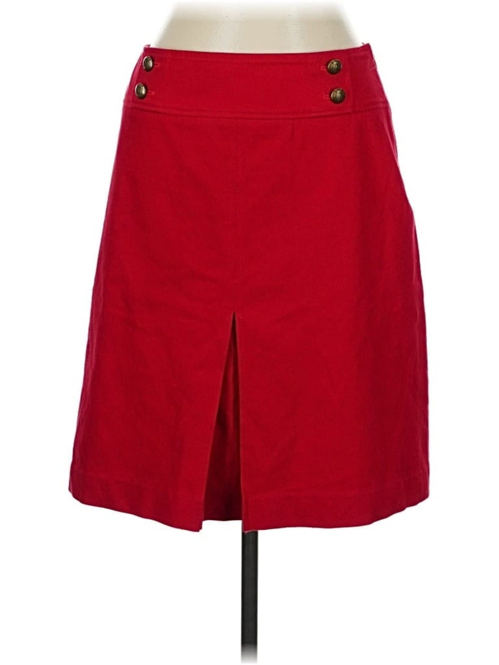 Talbots Red A-Line Skirt with Front Pleat